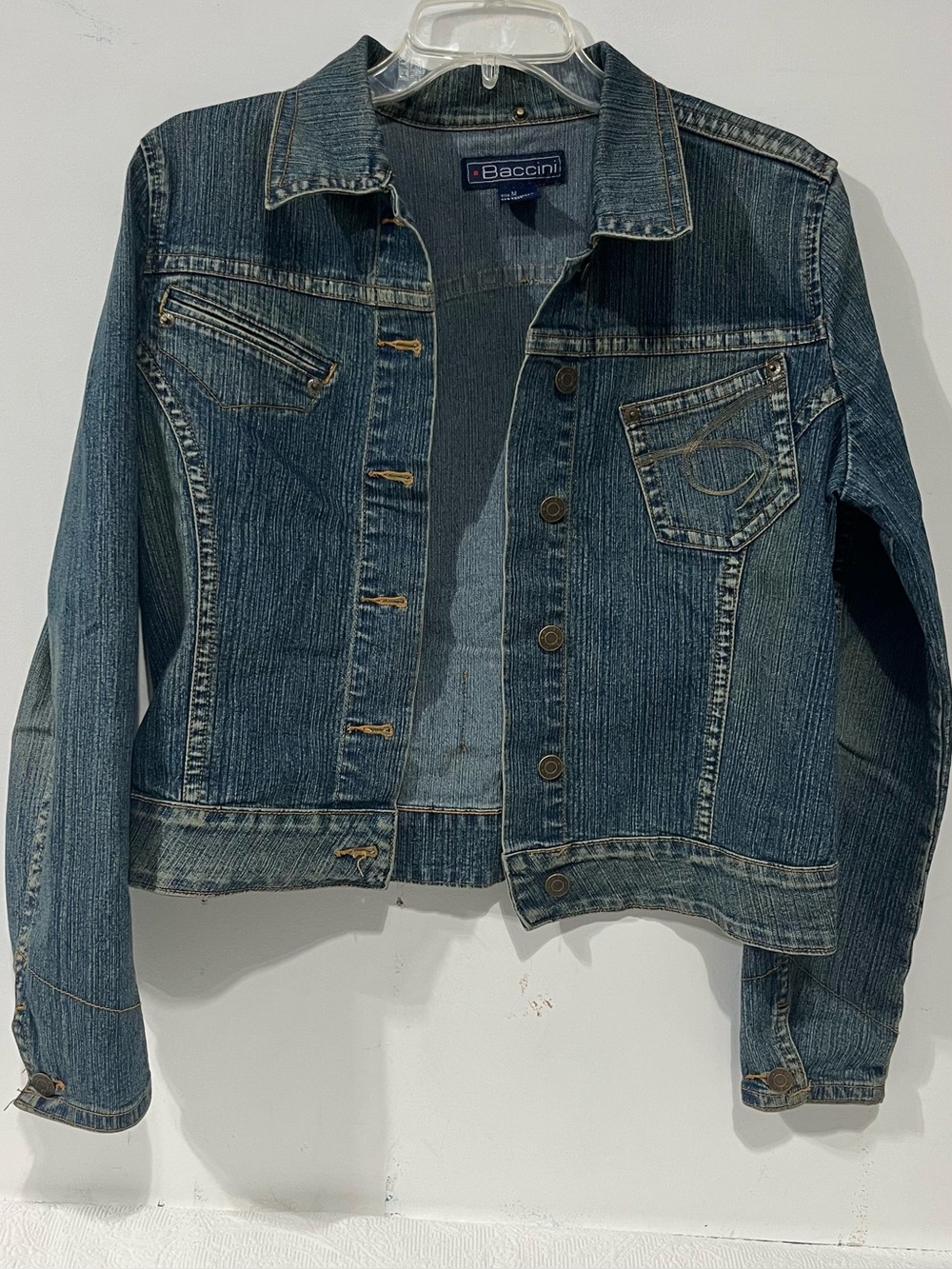 Baccini Vintage Blue Denim Jean Jacket - Size M